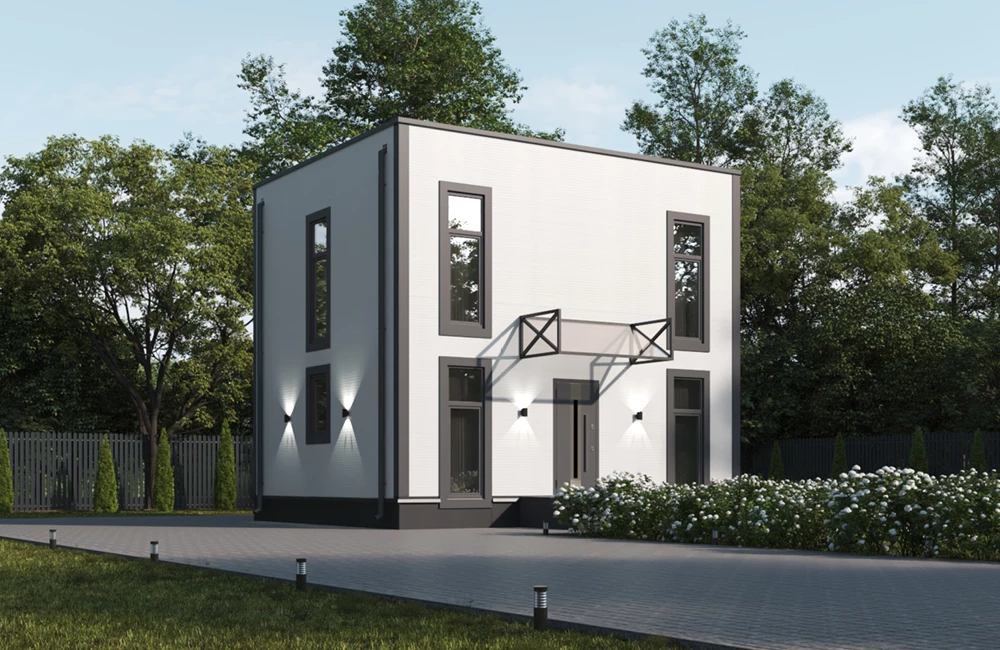 Быстровозводимый дом LIGHT 88 БЕЛЫЙ | Заказать под ключ